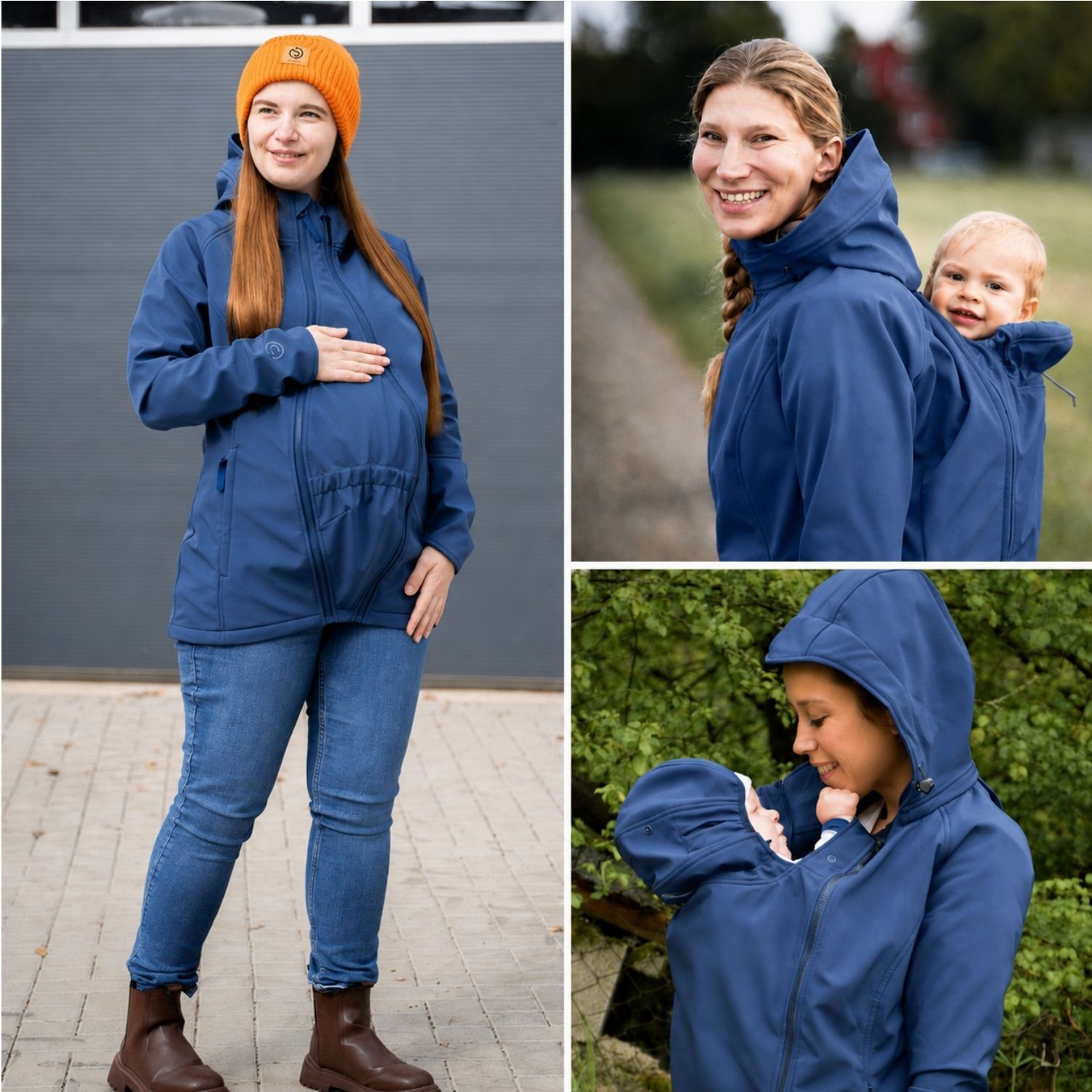 Softshell Babywearing Jacket Allrounder fit navy L