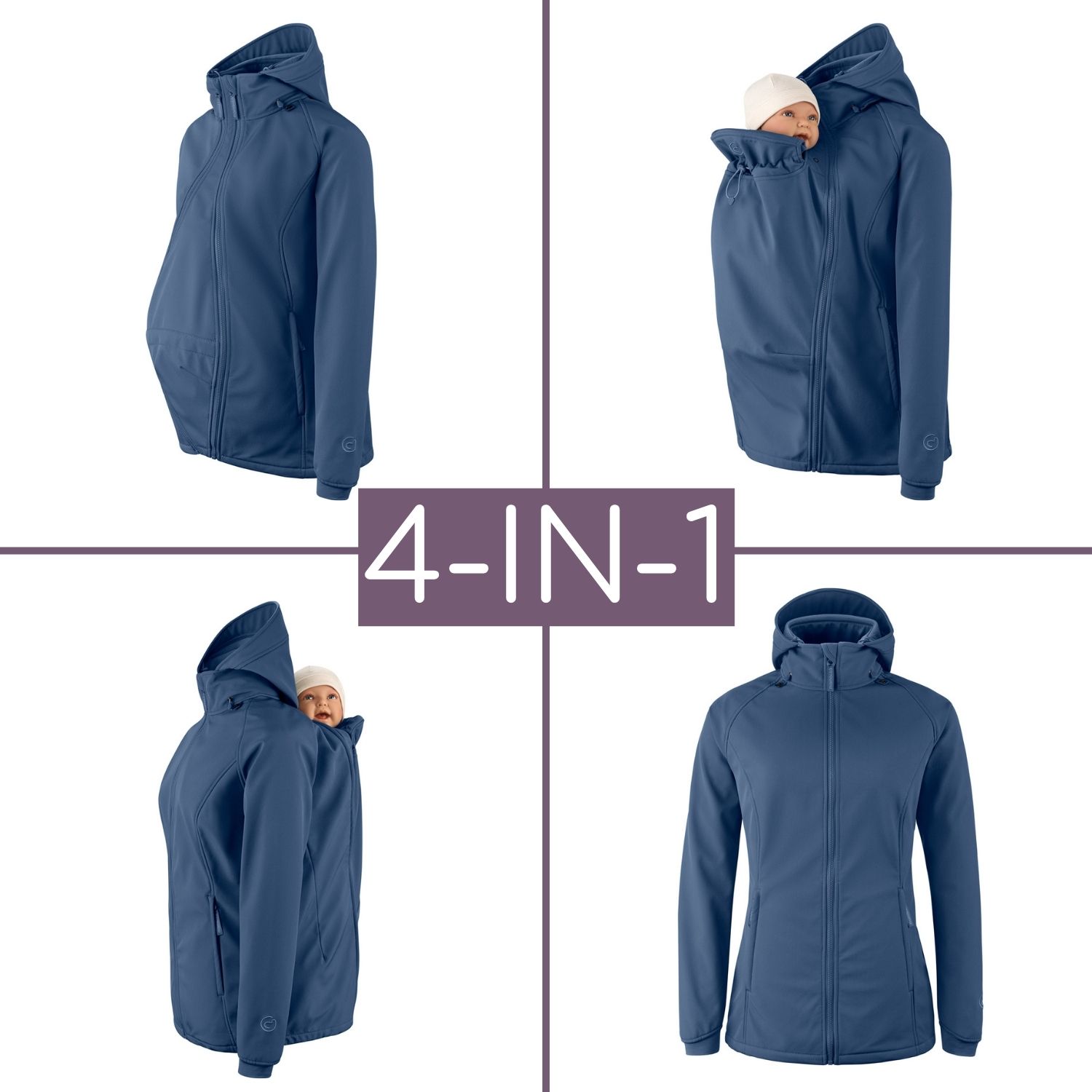 Softshell Babywearing Jacket Allrounder fit navy L