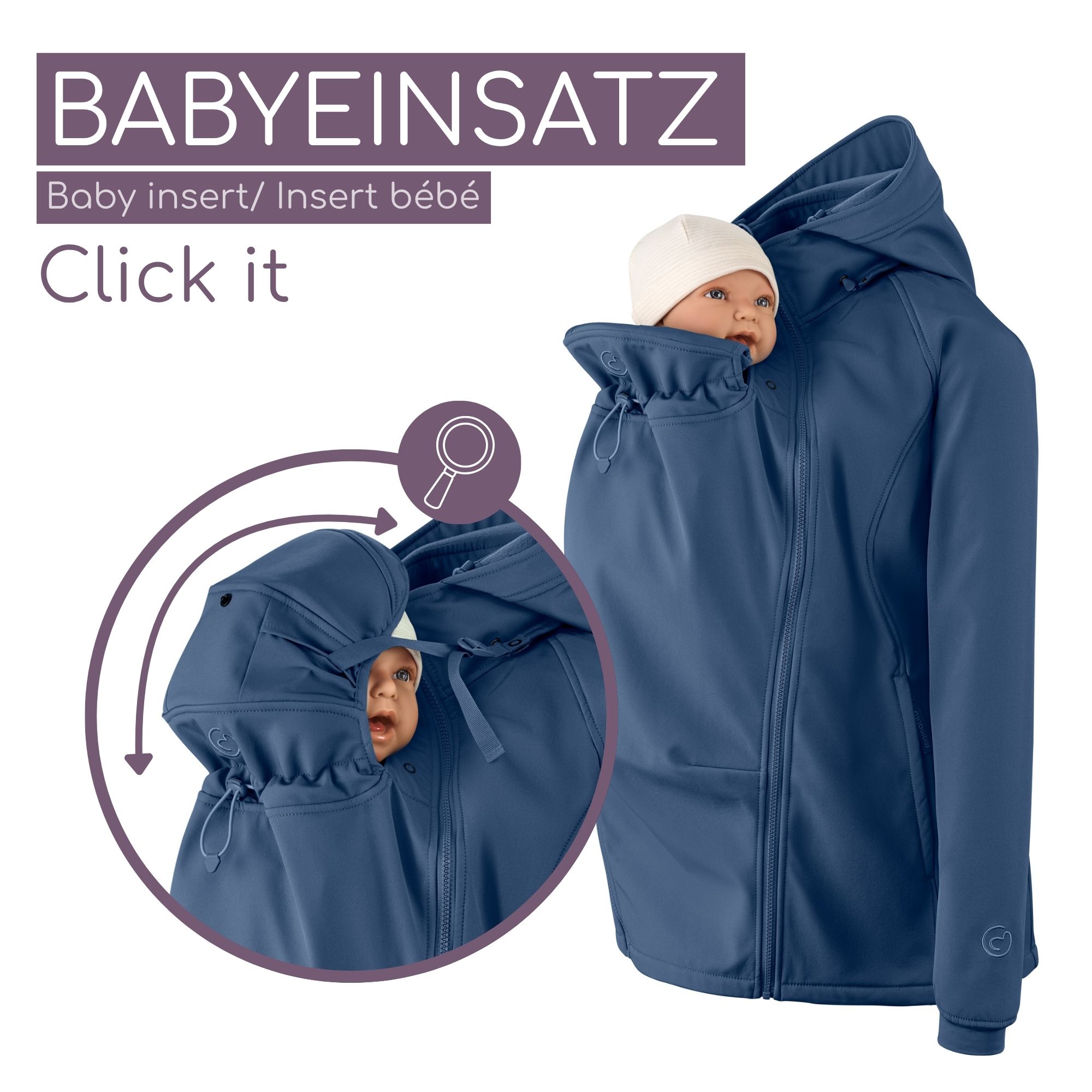 Softshell Babywearing Jacket Allrounder fit navy L