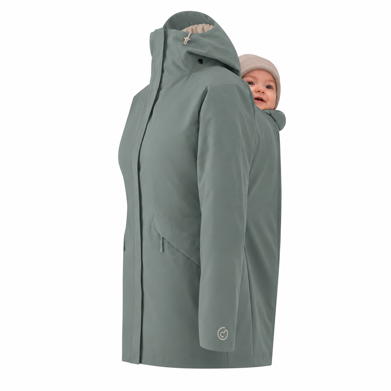 Babywearing Coat All Season agave M