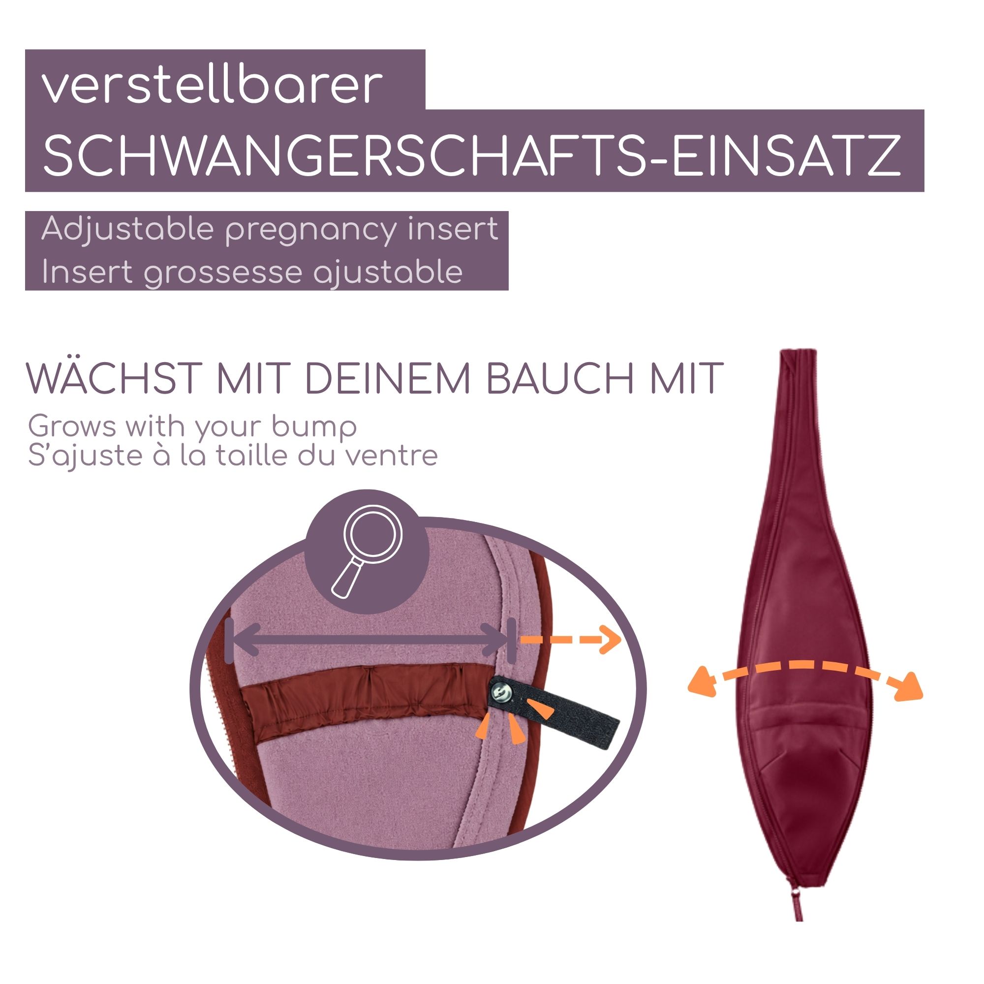 Softshell Babywearing Jacket Allrounder fit burgundy S