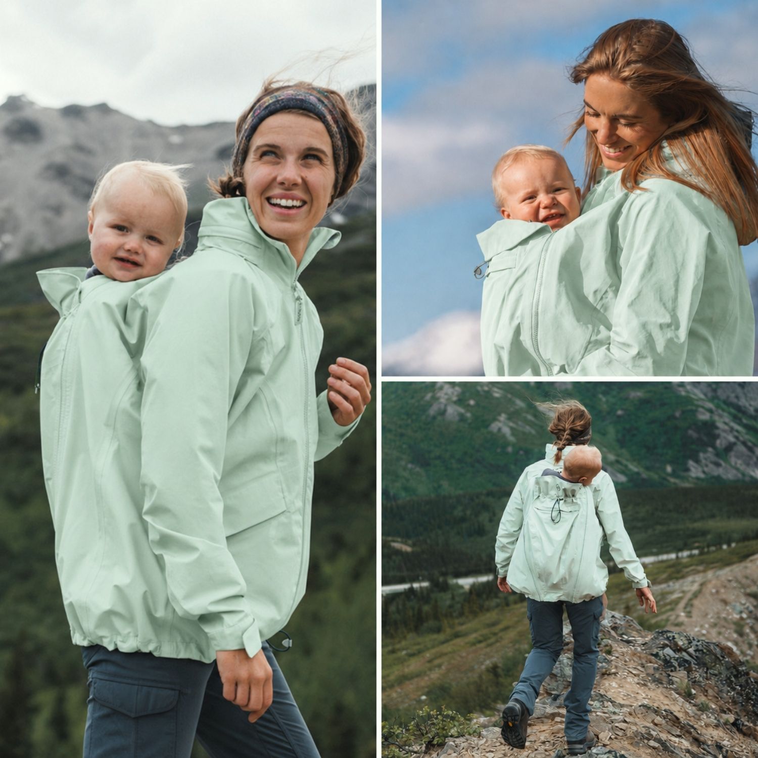 Outdoor Babywearing Jacket Explorer mint S